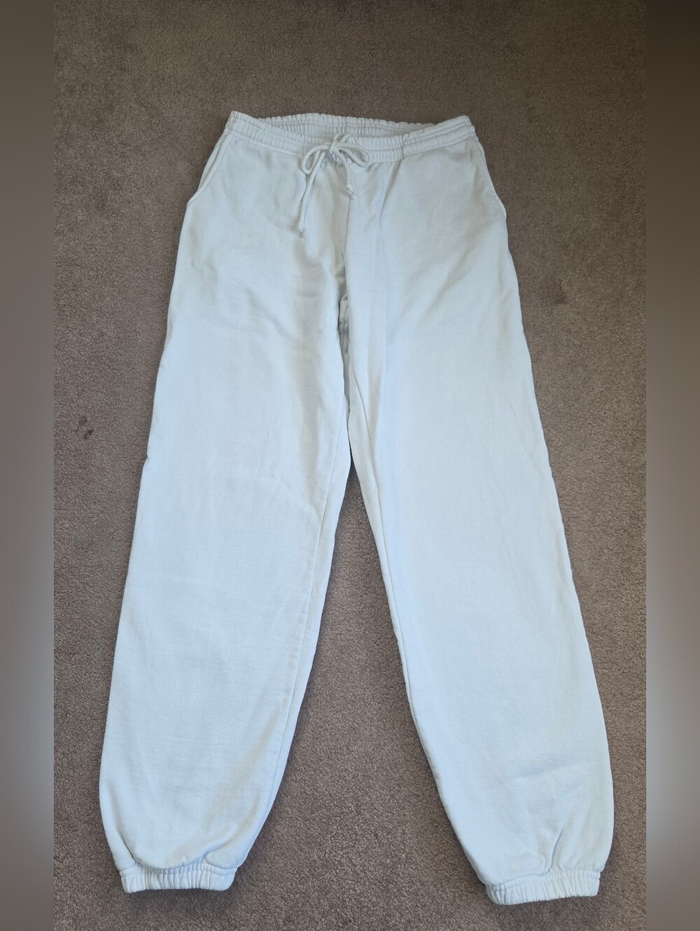 Los Angeles Apparel Womens Heavyweight Fleece White Drawstring Sweatpants